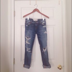Abercrombie & Fitch Distressed Boyfriend Jeans