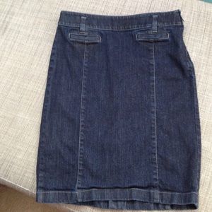 Ann Taylor denim pencil skirt
