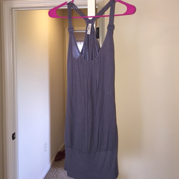 Grey top with braided detail