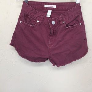 Maroon colored shorts