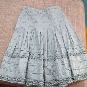 Boden blue dot peasant skirt