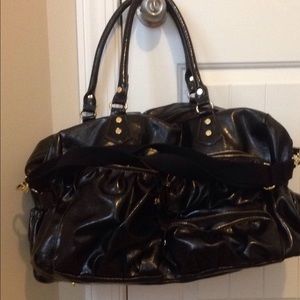 Black leather weekend bag!