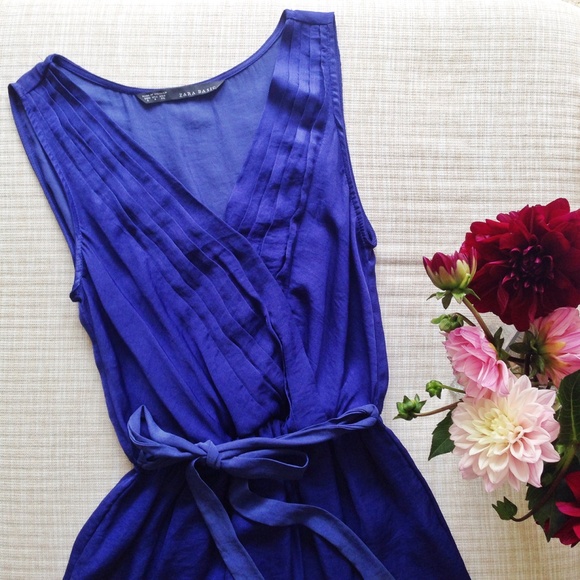 🚫SOLD🚫 Zara blue wrap dress - Picture 2 of 5
