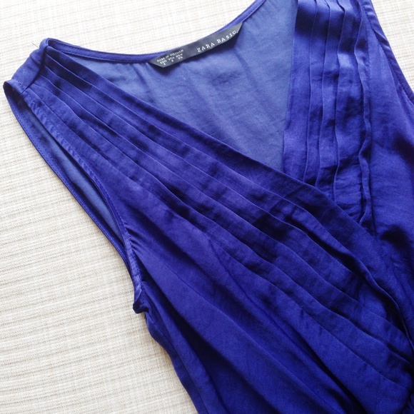 🚫SOLD🚫 Zara blue wrap dress - Picture 4 of 5