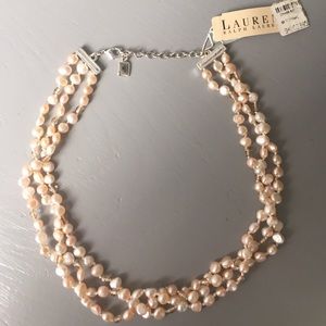 Lauren, Ralph Lauren pink faux pearl necklace
