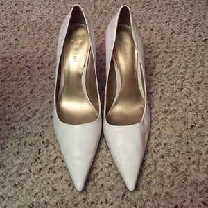 Nine West white pumps