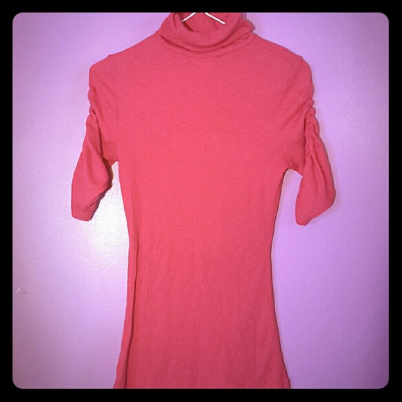 Hot pink turtleneck
