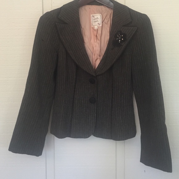 Nanette Lepore Flower Embellished Blazer