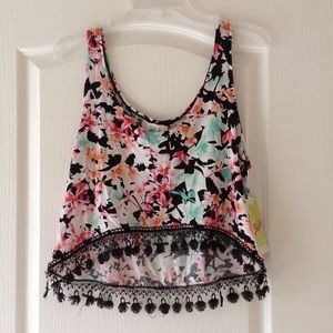 🆕 Colorful floral crop top / tank. NWT