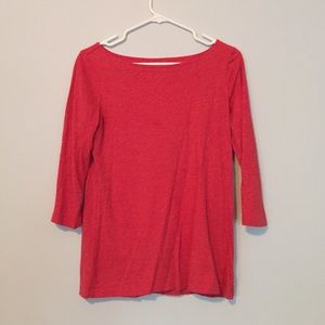 Coral 3/4 length sleeve shirt