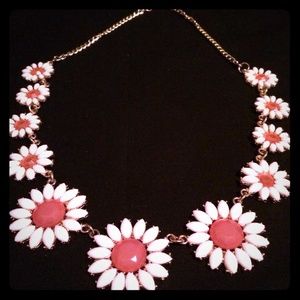 Pink & White Daisy Necklace