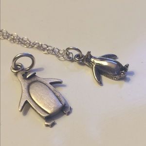 Jewelry / necklace SLIVER penguin 🐧🐧💙💙 charms