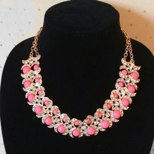 Pink Pearl Statement Necklace