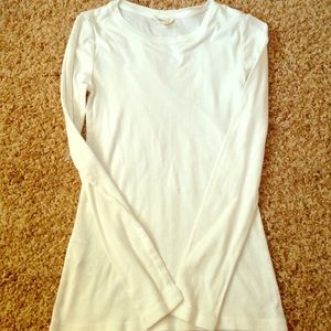 Plain white long sleeve tee