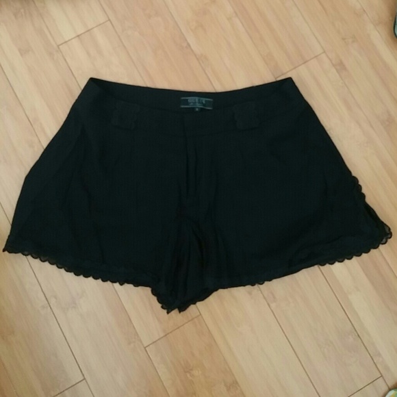 Black flowy shorts