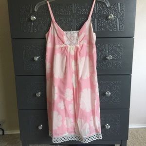 Max Studio floral pink dress Sz XS NWOT