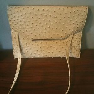 Ostrich print handbag/clutch.
