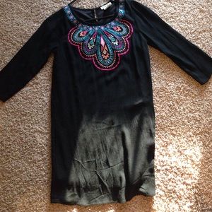 Black shift dress