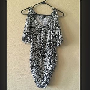 Black and white cheetah print dress