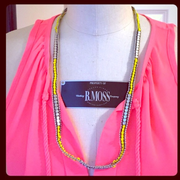 NWT Yellow and Silver necklace
