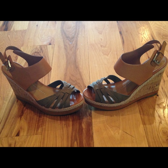 Dolce vita brown and tan cork sole sandals