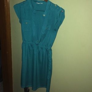 Teal knee length dress. Size small