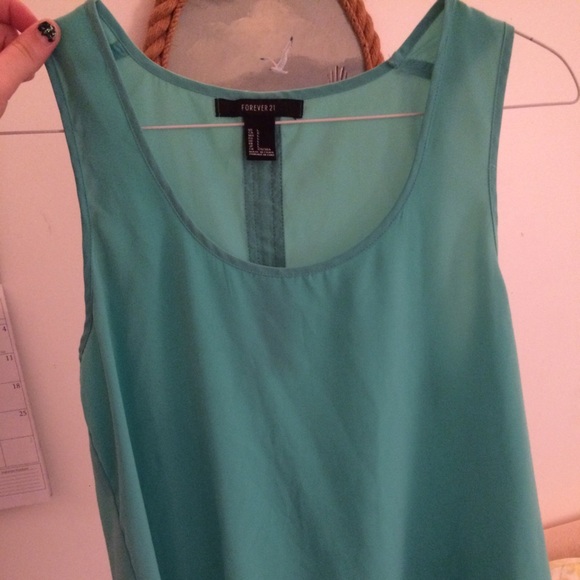 Aqua blue tank top