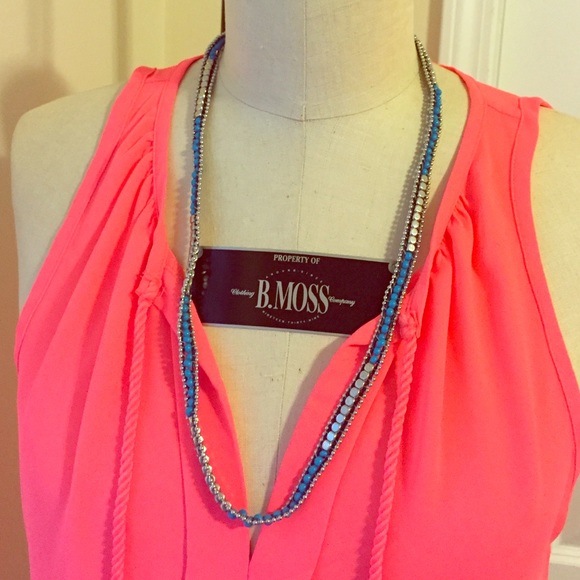 NWT Blue and Silver necklace.