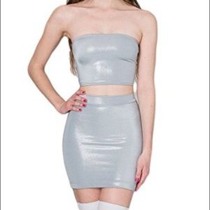 Double High-Waist Mini Skirt