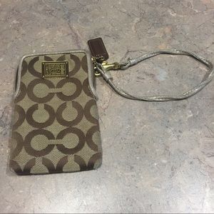 Authentic Coach Phone Wristlet