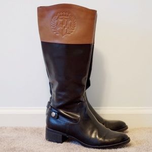 🎉HP🎉Christie Crest riding boots in black/cognac