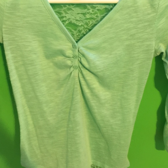 Mint green laced shirt