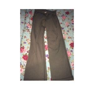 lululemon fold over waist dark gray pants