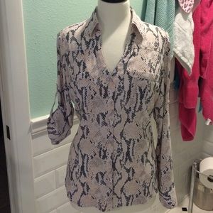 Express polyester pink & grey long sleeve or 3/4