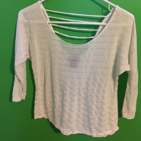 White shirt with opened back
