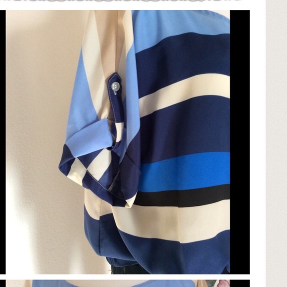 Stipe Blue Top - Picture 2 of 4