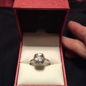 Green Amethyst cushion cut ring