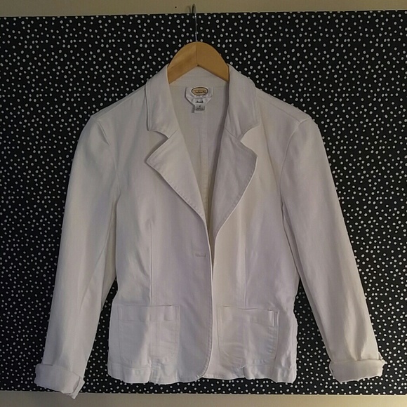 White Denim Blazer