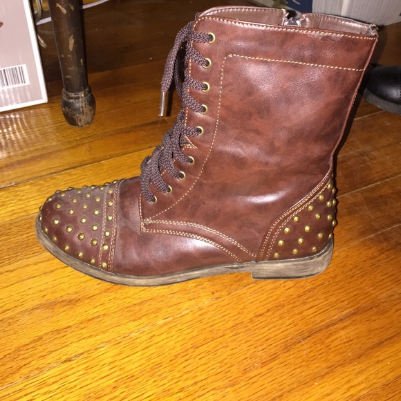 studded combat boots