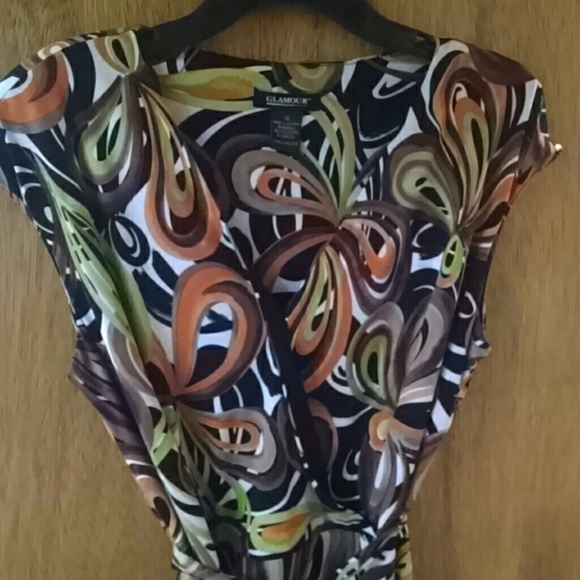 Flouncy mock wrap dress