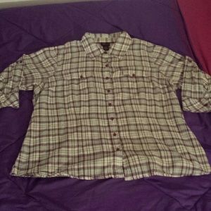 ☆SALE☆TORRID Flannel Quarter-Sleeve Top