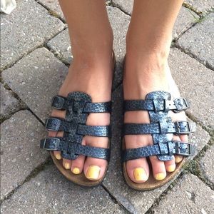 Black Birkenstock sandals
