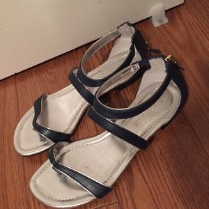 Silver And Blue Enzo Angiolini Sandal