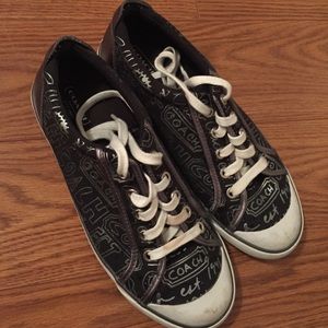 Black silver coach sneaker