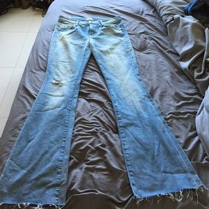 Mother flair light wash jean
