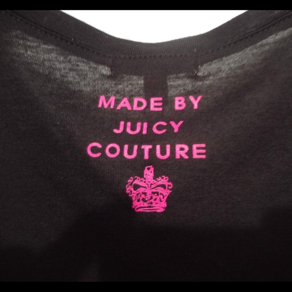 Juicy Couture Black Sequin Selfie Baseball Tee NWT - Picture 3 of 3