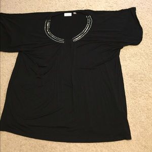 Soft black jeweled top. 30/32