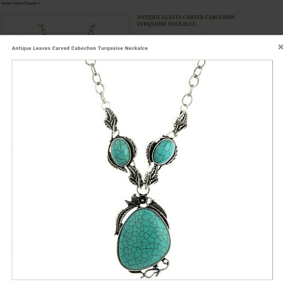 Antique Silver Tibet Turquoise Necklace - Picture 1 of 4