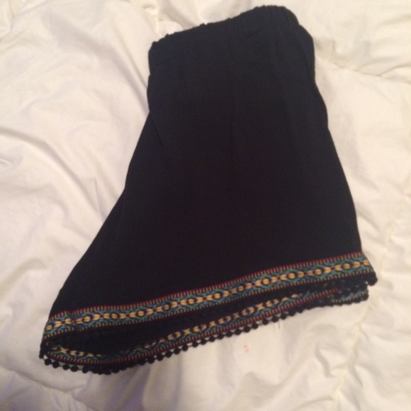 black shorts