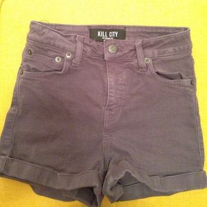 Edgy Kill City High-Waisted Shorts